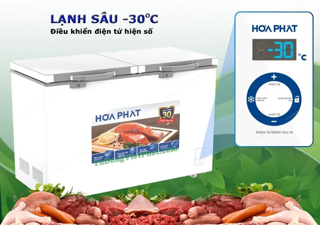 tủ đông mặt kính cường lực hòa phát 352 lít hpf ad6352.t1