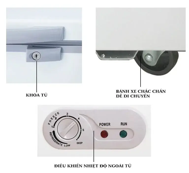 tủ đông 1 ngăn kính lùa sumikura skif-2000 xj-b
