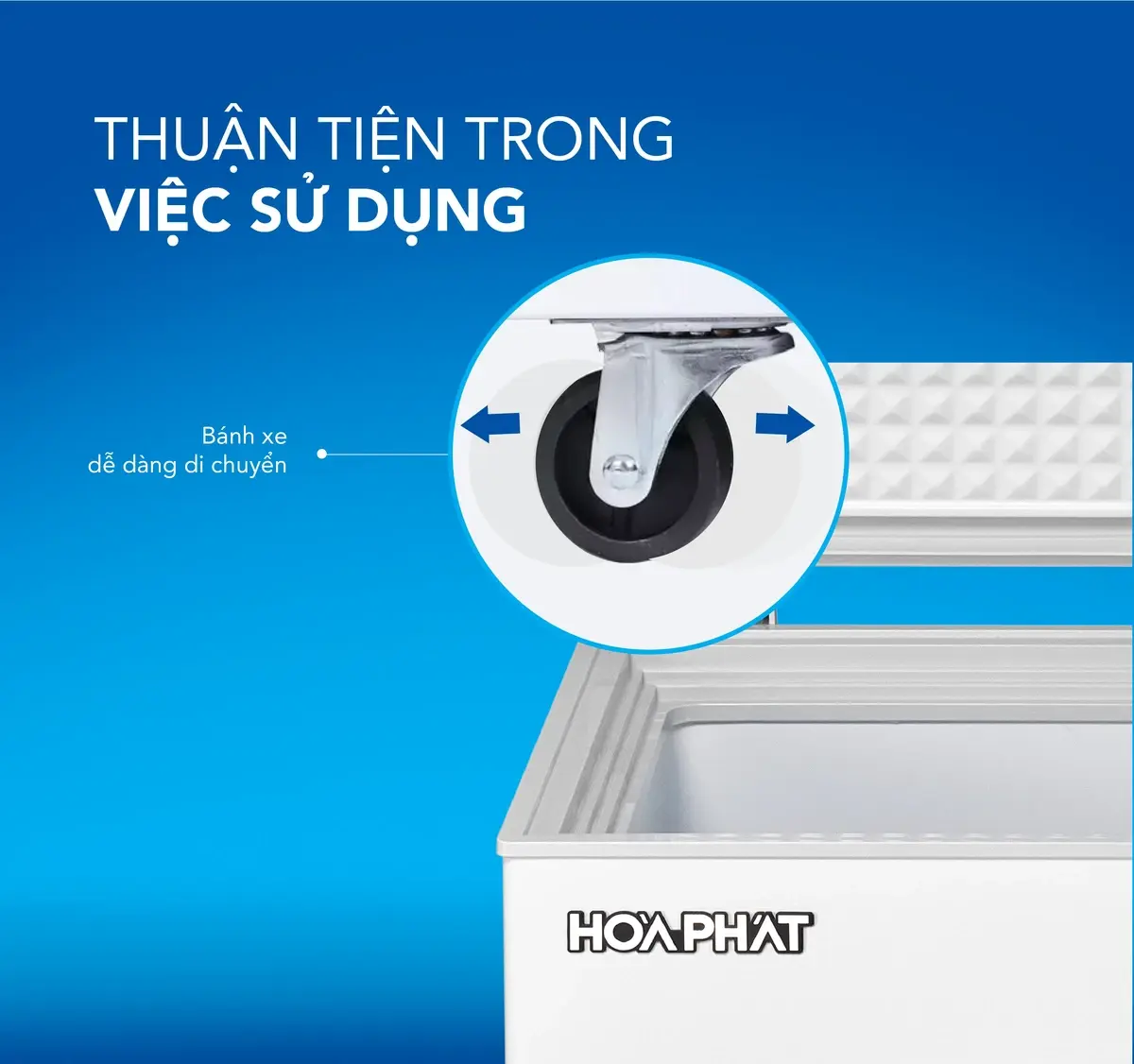 tủ đông hòa phát hpf an6162 162 lít dàn nhôm
