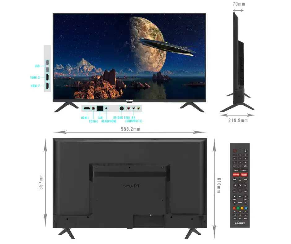 android tivi asanzo 4k 43 inch 43u8e