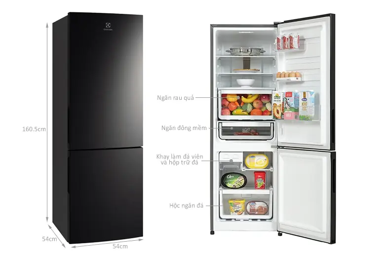 tủ lạnh electrolux 253 lít ebb2802k-h