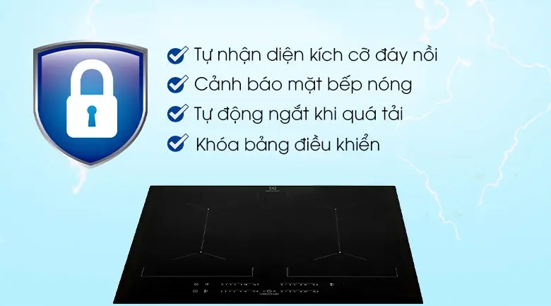 bếp từ 4 vùng nấu lắp âm electrolux eiv644
