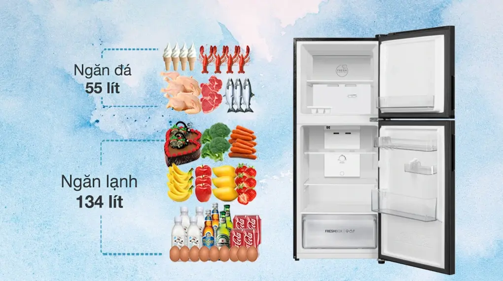 tủ lạnh aqua inverter 189 lít aqr-t220fa(fb)