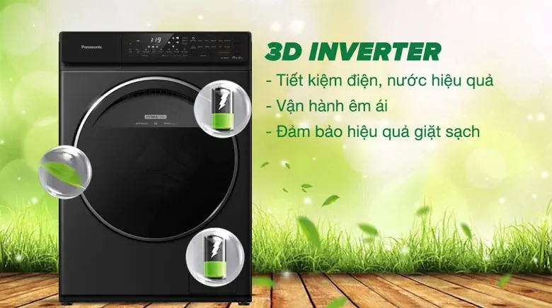 máy giặt sấy panasonic inverter 9.5 kg kg na-s956fr1bv