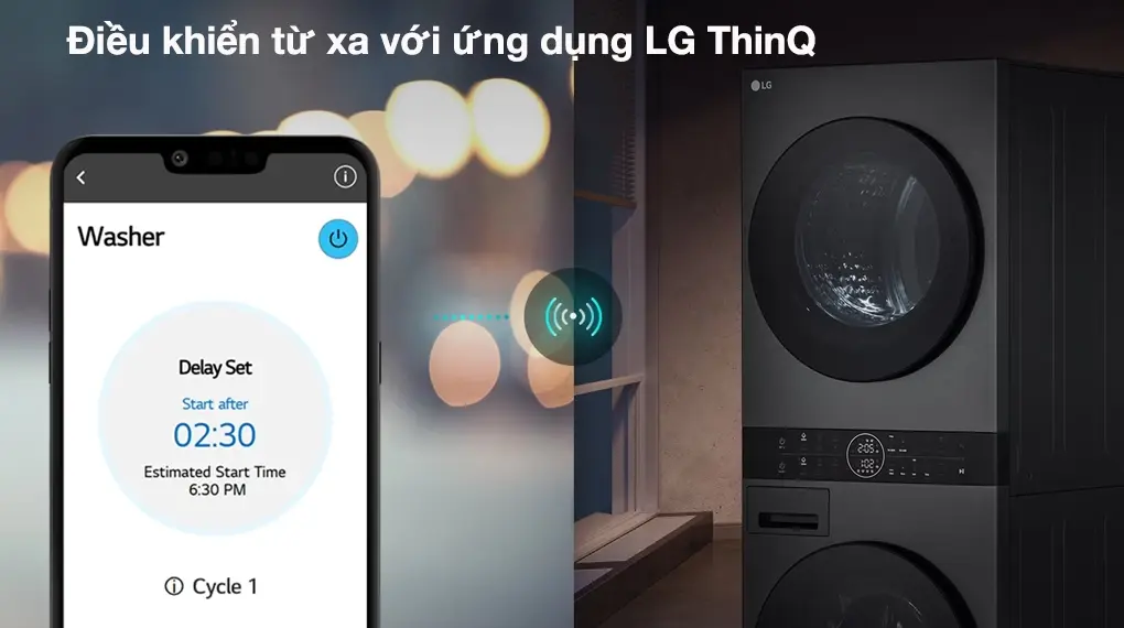 máy giặt sấy lg inverter 14 kg wt1410nhb