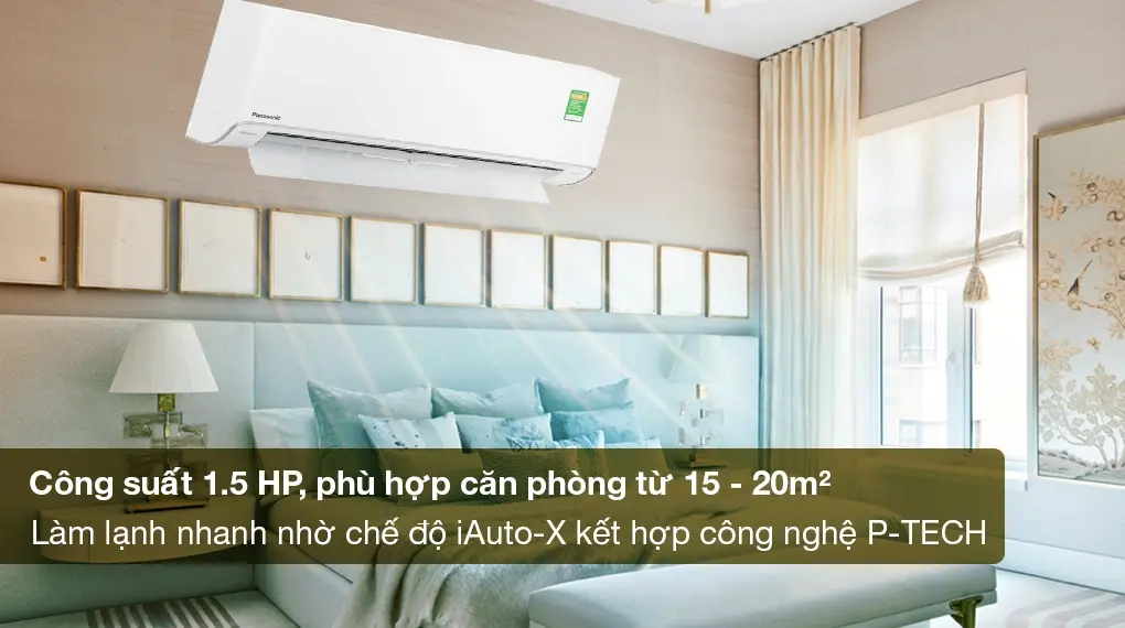 máy lạnh panasonic inverter 1.5 hp cu/cs-xu12zkh-8