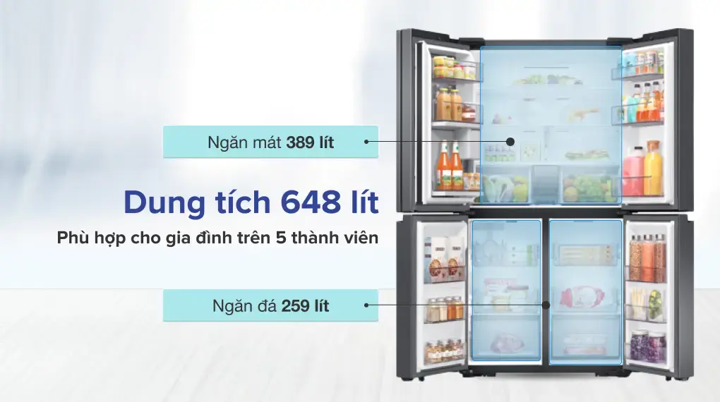 tủ lạnh samsung inverter 648 lít rf59c766fb1/sv