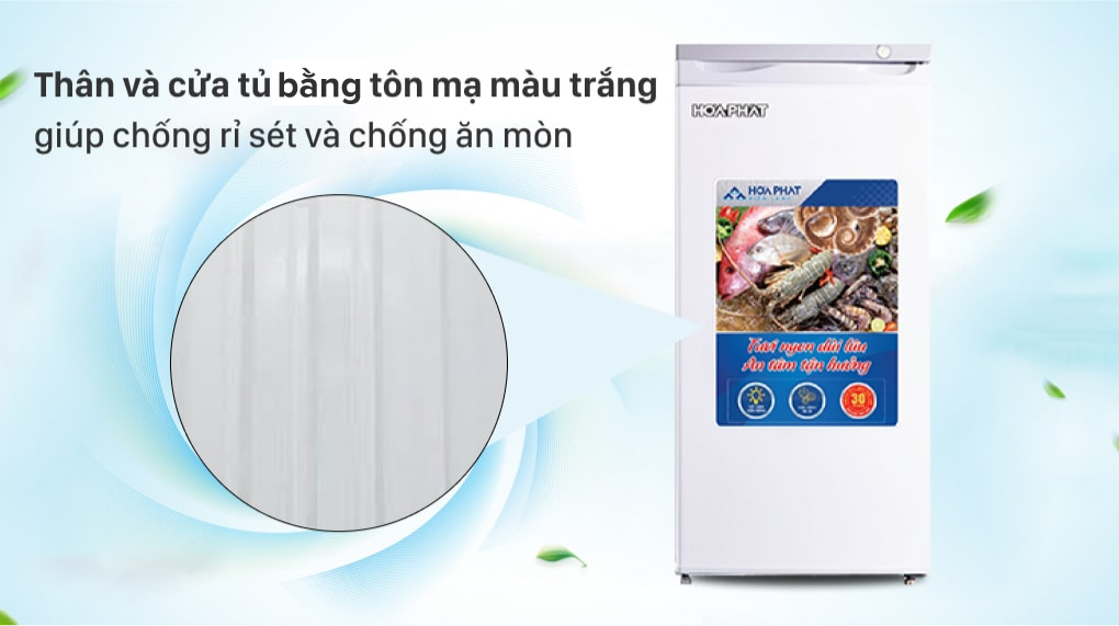tủ đông đứng hòa phát huf 350sr1 147 lít 5 ngăn