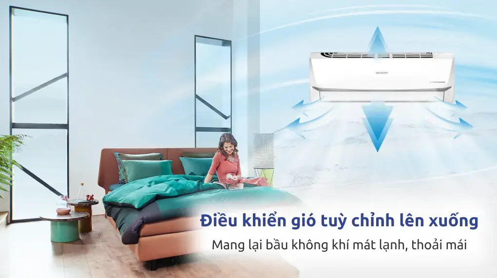 máy lạnh sharp inverter 1 hp ah-x10zew mẫu 2023