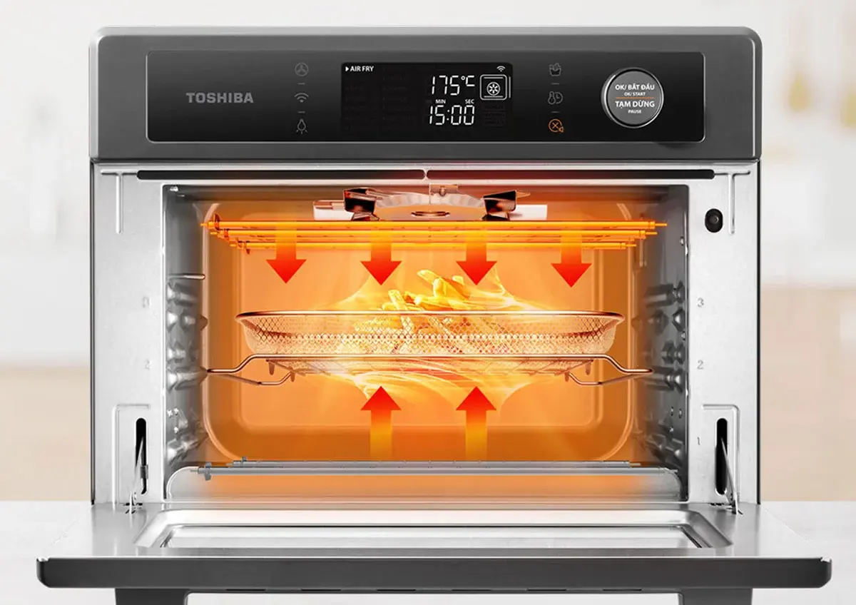 nồi chiên không dầu toshiba 25 lít tl2-sac25gzc(gr)