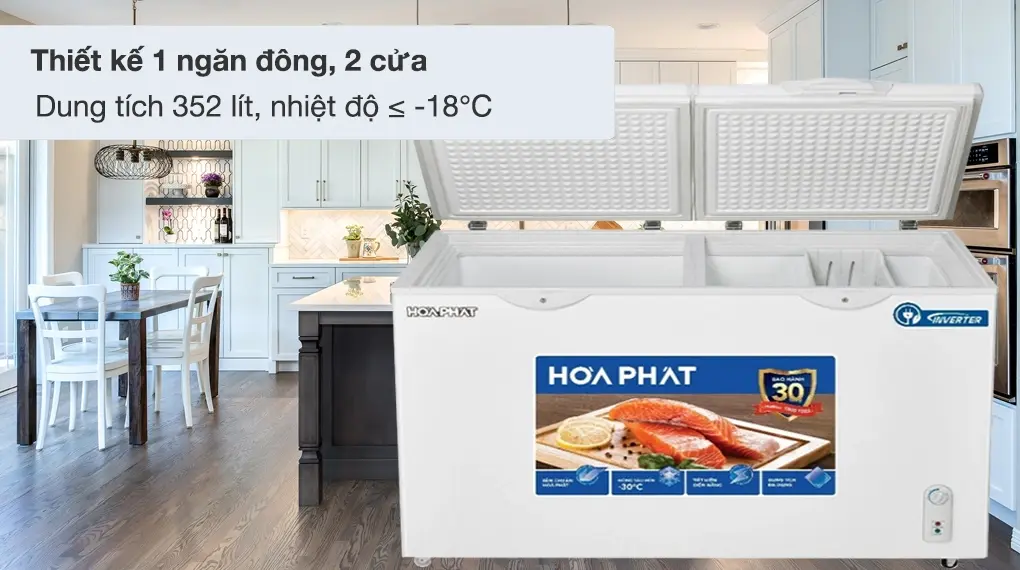 tủ đông hòa phát inverter 352 lít hpf ad8352