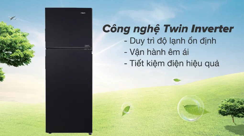 tủ lạnh aqua inverter 333 lít aqr-t352fa(fb)