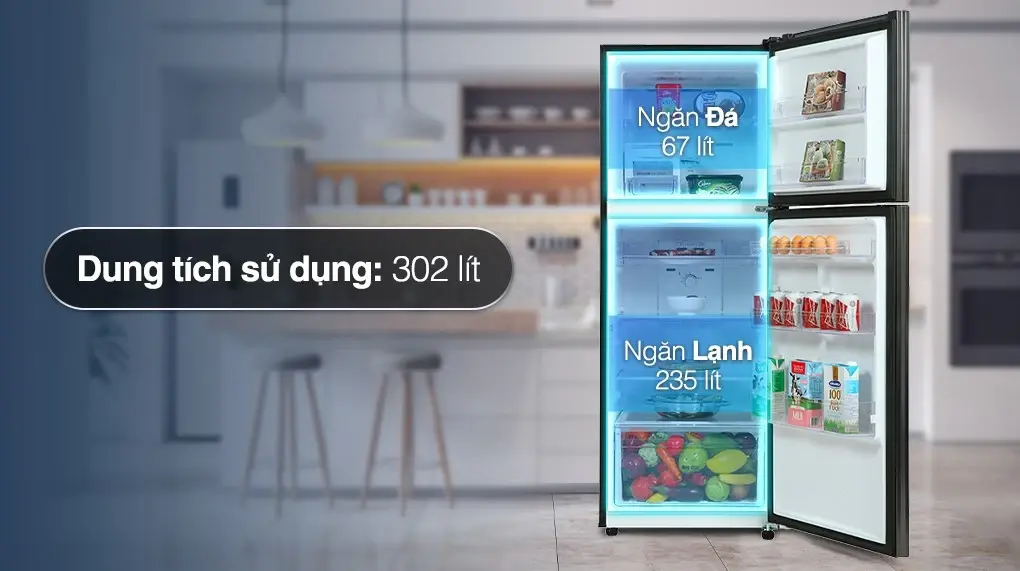 tủ lạnh samsung inverter 302 lít rt29k503jb1/sv