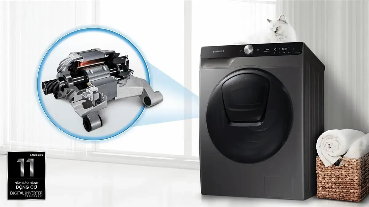 máy giặt lồng ngang samsung ai inverter 10kg ww10tp44dsb/sv