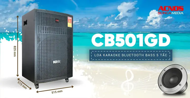 loa kéo acnos cb501gd (bass 50cm, công suất 165w, pin 6-8h)