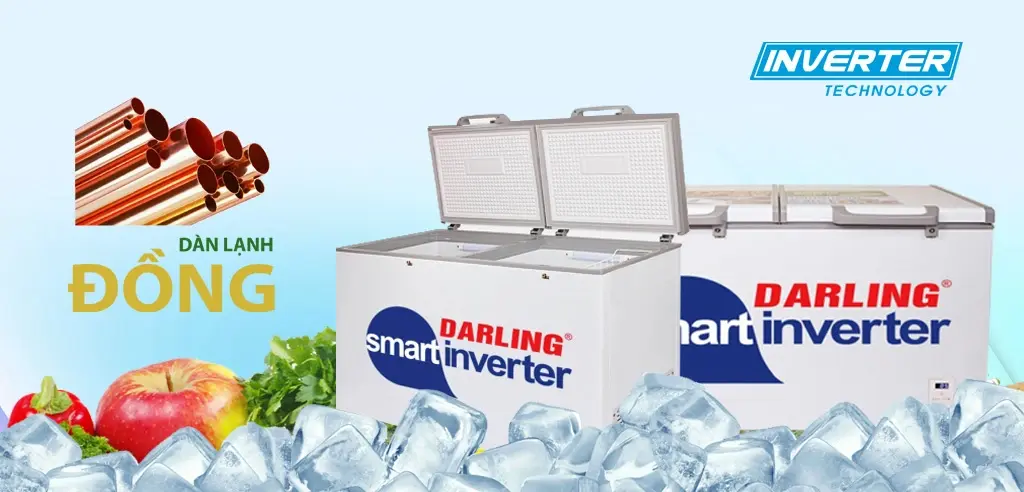 tủ đông mát darling inverter 2 ngăn 230 lít dmf-2699wsi