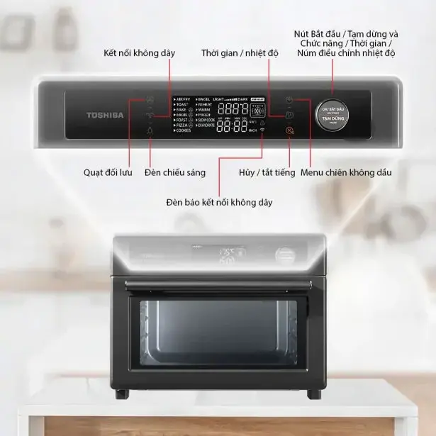 nồi chiên không dầu toshiba 25 lít tl2-sac25gzc(gr)