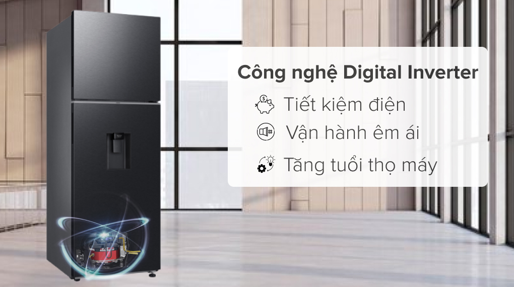 tủ lạnh samsung inverter 345 lít rt35cg5544b1sv