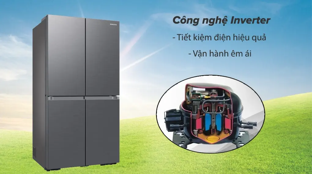 tủ lạnh samsung inverter 649 lít rf59c700es9/sv