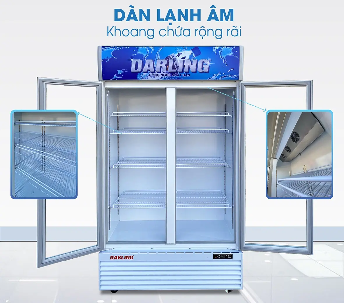 tủ mát darling dl 7000a2 dung tích 630 lít