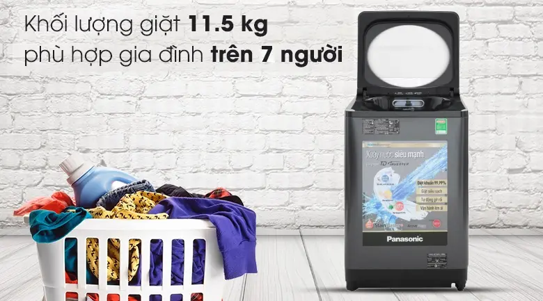 máy giặt panasonic inverter 11.5 kg na-fd11vr1bv