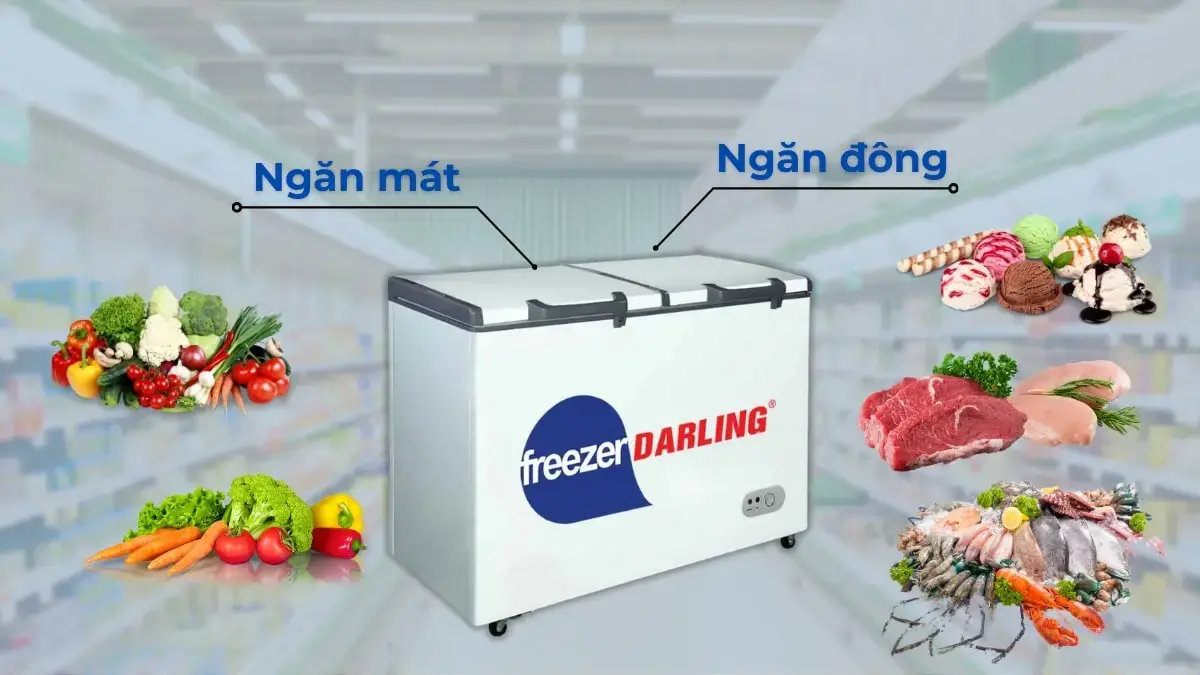 tủ đông mát darling 250 lít dmf-2688w2