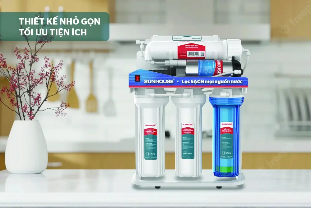 máy lọc nước r.o không vỏ 6 lõi sunhouse sha88512kv