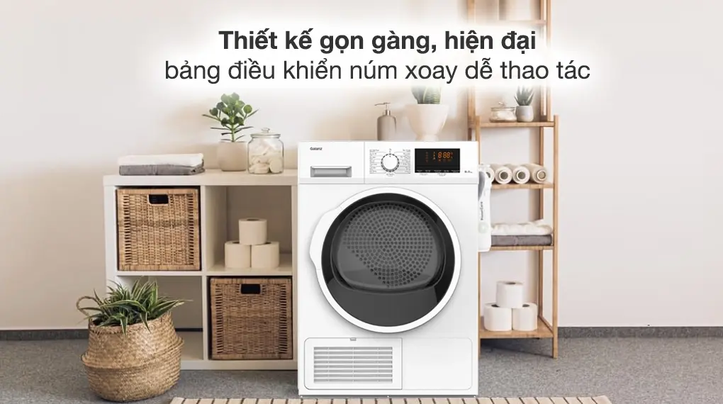 máy sấy ngưng tụ galanz 8 kg dc-80s5c - màu trắng