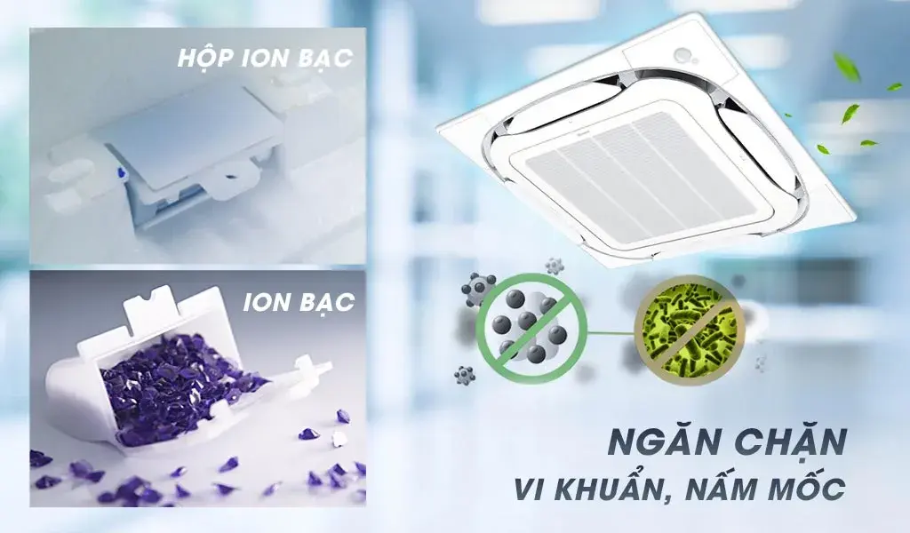 máy lạnh âm trần daikin inverter 2.0hp fcfc50dvm/rzfc50dvm + brc2e61 + bycq125eaf ( điều khiển có dây )