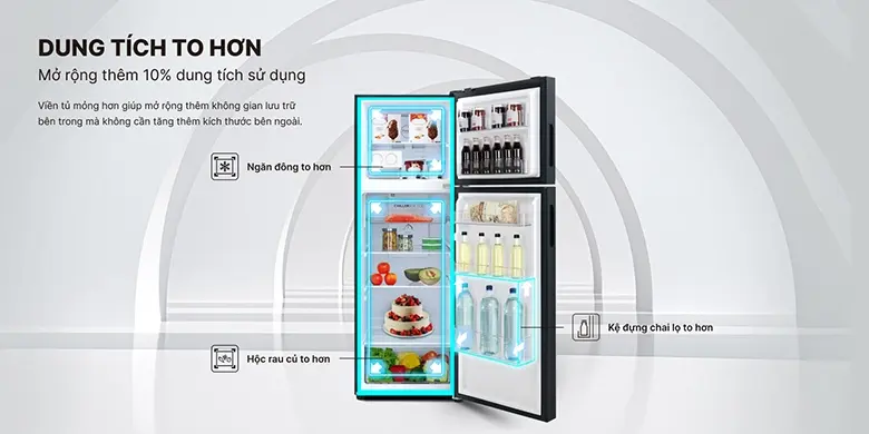 tủ lạnh aqua inverter 357 lít aqr-t376fa(fb)