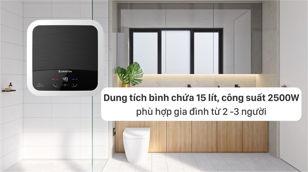 máy nước nóng gián tiếp ariston 15 lít an2 15 lux-d ag+
