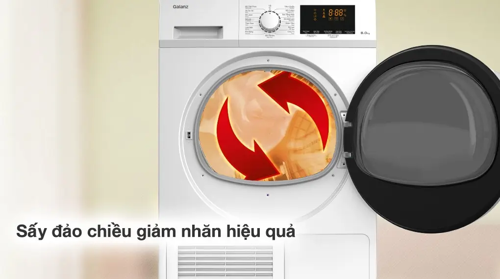 máy sấy ngưng tụ galanz 8 kg dc-80s5c - màu trắng