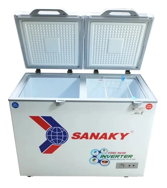 tủ đông mặt kính cường lực sanaky 280 lít vh-2899w4k