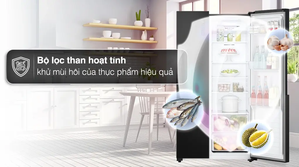 tủ lạnh lg inverter 519 lít gr-b256bl