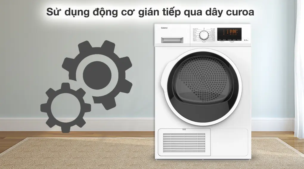máy sấy ngưng tụ galanz 8 kg dc-80s5c - màu trắng