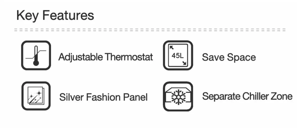 tủ lạnh hisense 45 lít hr05db