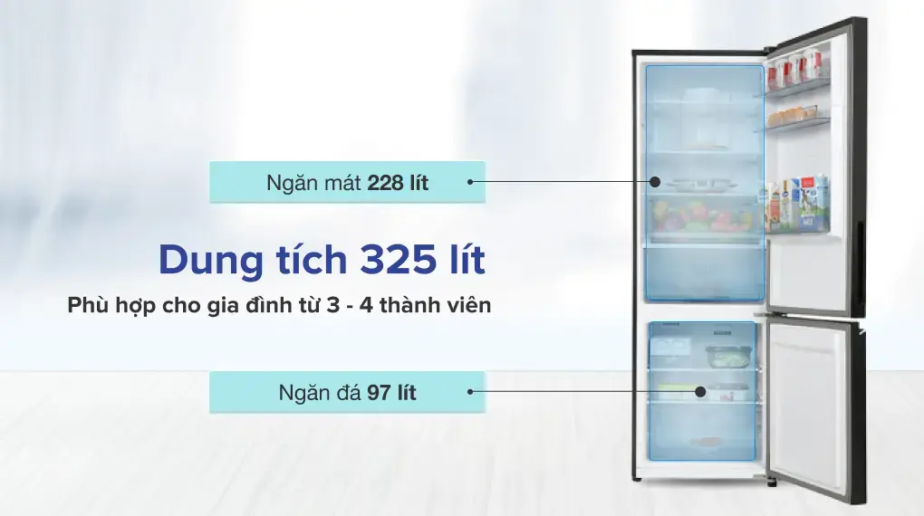 tủ lạnh panasonic inverter 325 lít nr-bc361vgmv