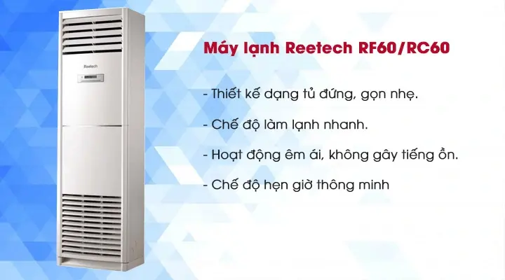 máy lạnh tủ đứng reetech 6.5hp rf60/rc60
