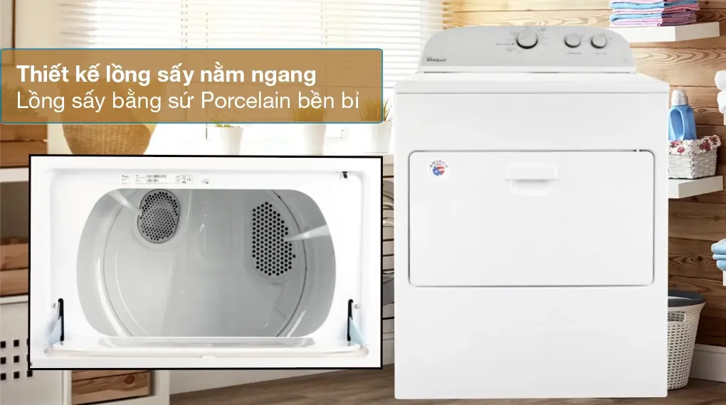 máy sấy thông hơi whirlpool 15 kg 3lwed4815fw0