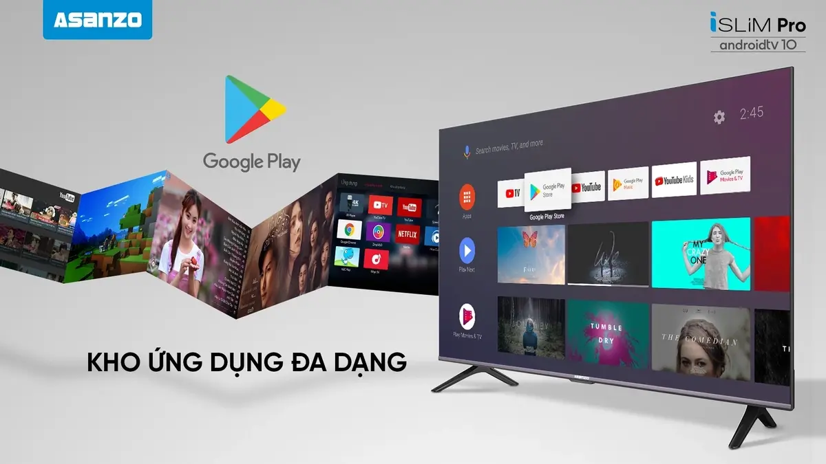 smart tivi asanzo 4k kính cường lực 50 inch - 50ag600k
