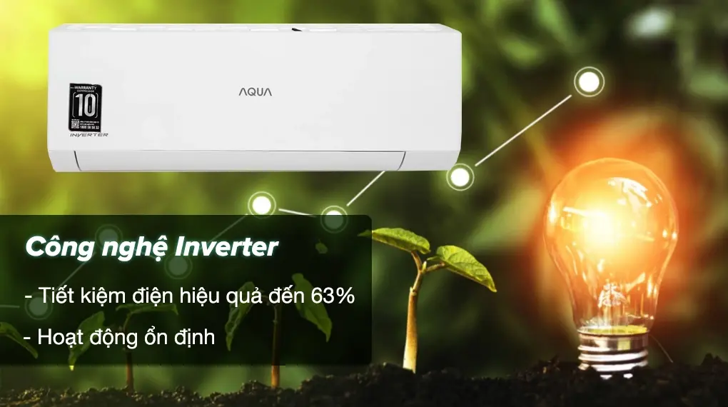 máy lạnh aqua inverter 1 hp aqa-rv9qa