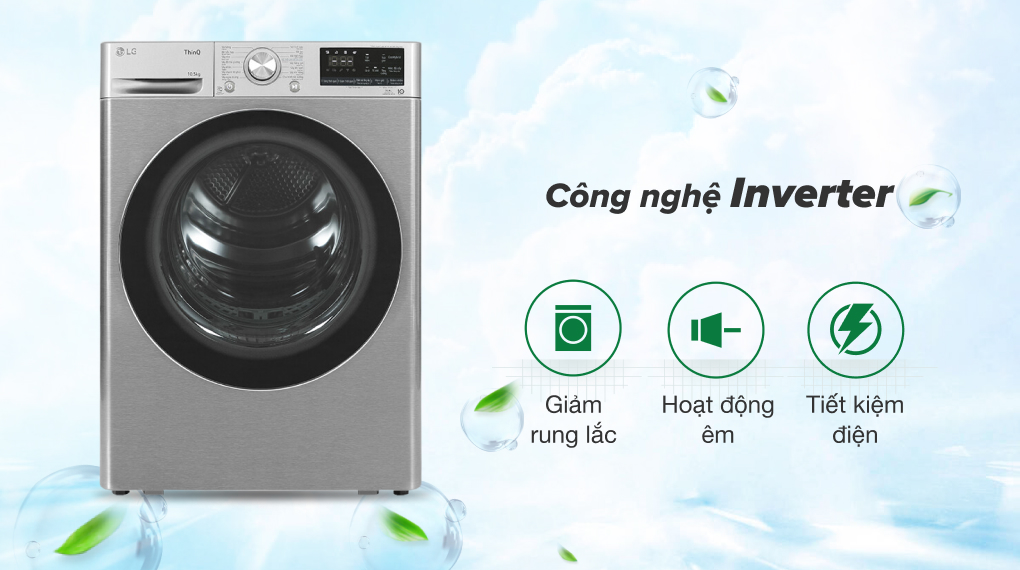máy sấy bơm nhiệt lg 10.5 kg dvhp50p