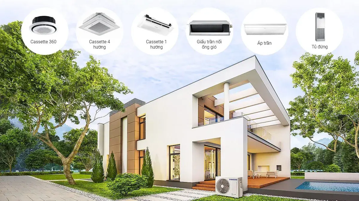 máy lạnh âm trần 360 độ samsung inverter ac100tn4pkc/ea (4.0hp) - 3 pha