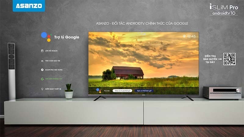 smart tivi asanzo 4k voice google tv 4k 55 inch model 55u73