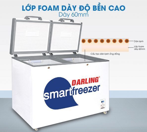tủ đông darling dmf-2699ws 230 lít 2 ngăn đông mát