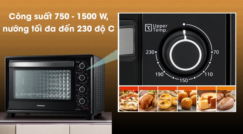 lò nướng panasonic nb-h3801kra 38 lít