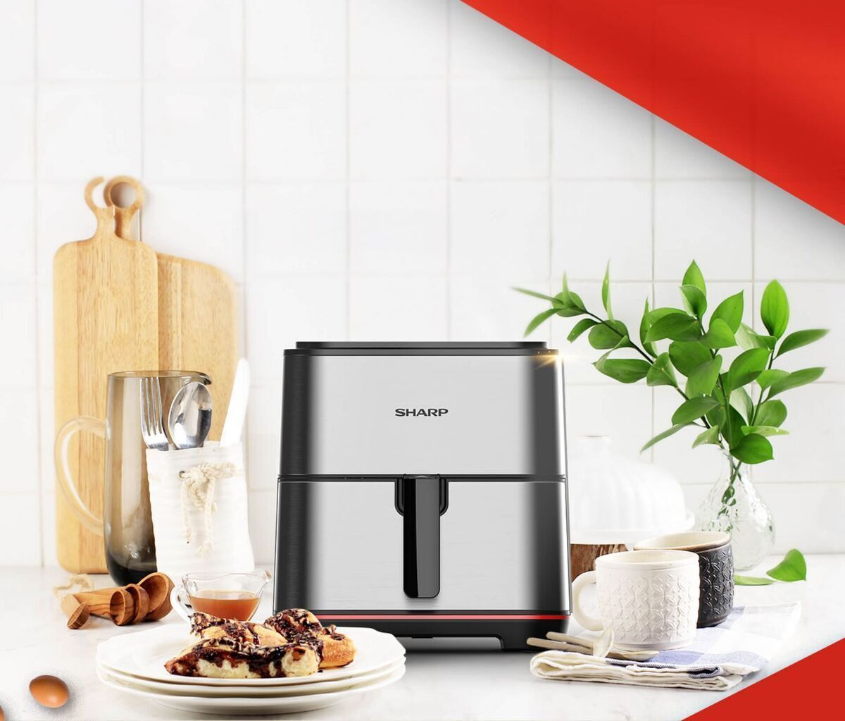 nồi chiên không dầu sharp kf-af50ev-st