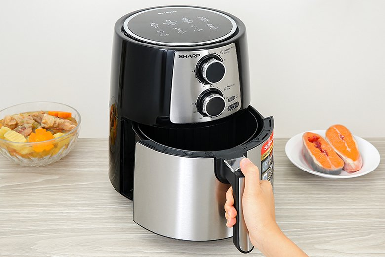 nồi chiên không dầu sharp kf-af42mv-st 4.2 lít