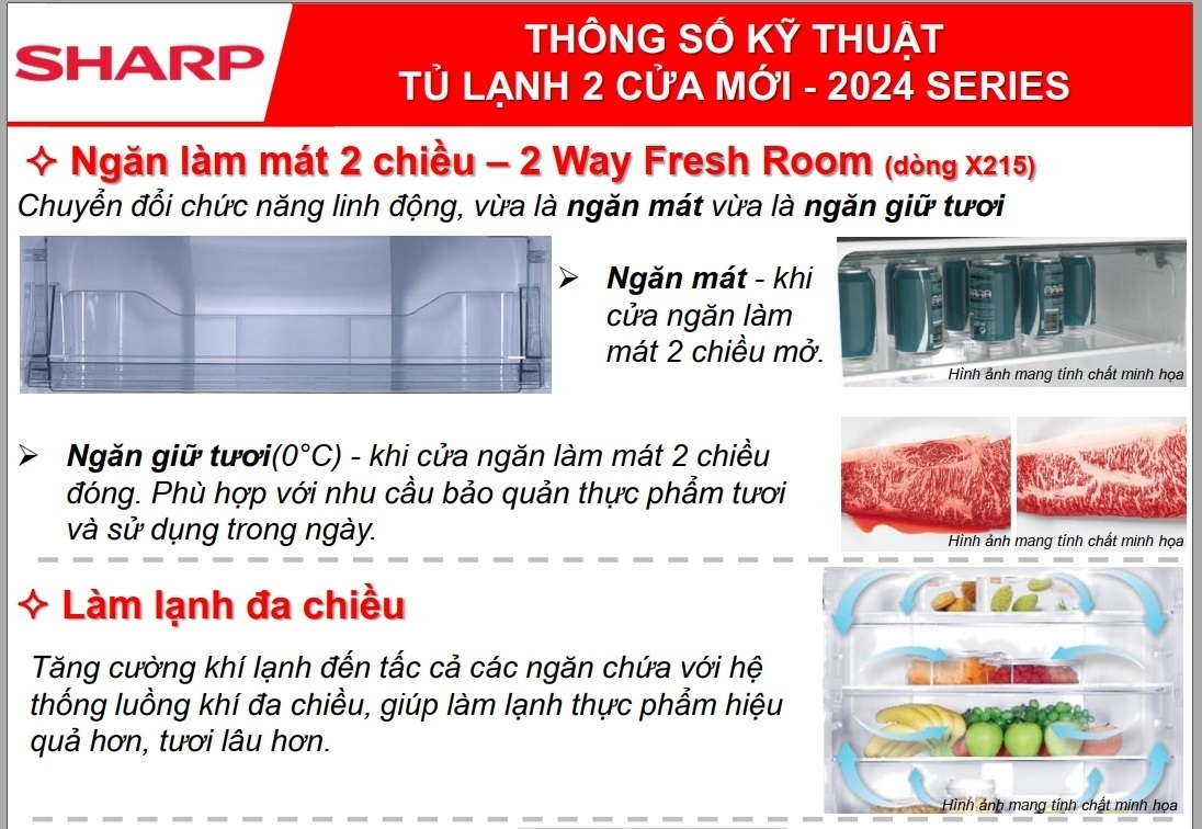 tủ lạnh sharp inverter 198 lít sj-x198v-sl