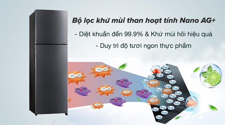 tủ lạnh sharp inverter 224 lít sj-x252ae-ds